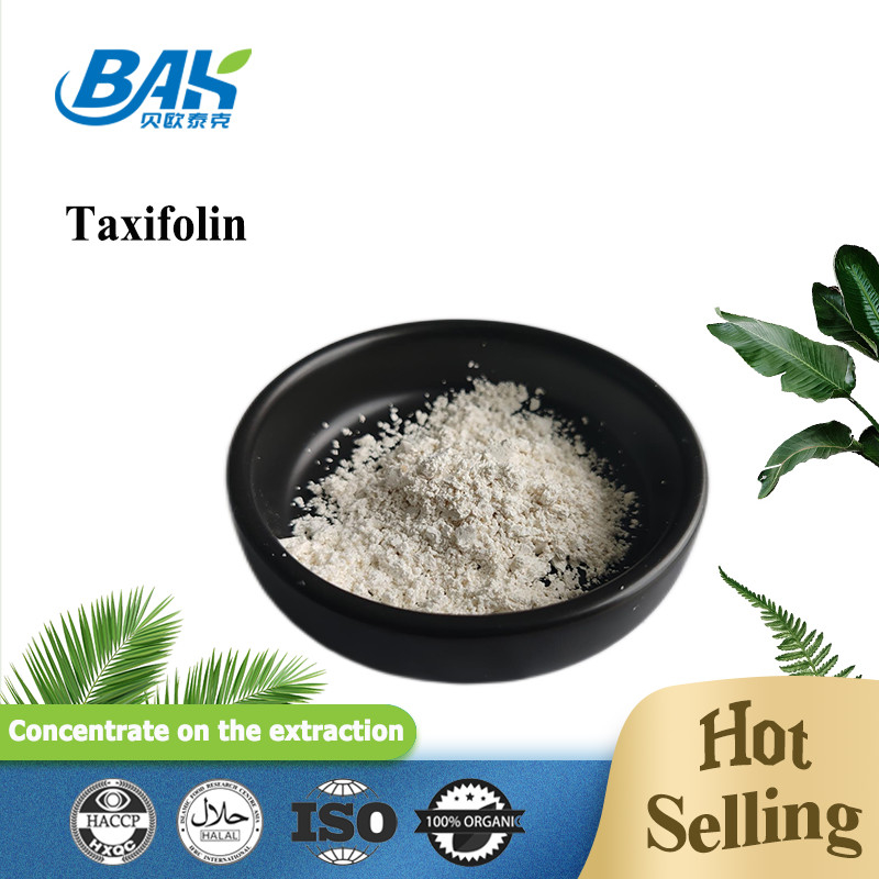 Ingredientes cosméticos naturais Taxifolin 5,7,3',4'-Flavan-On-Ol em pó amarelo claro