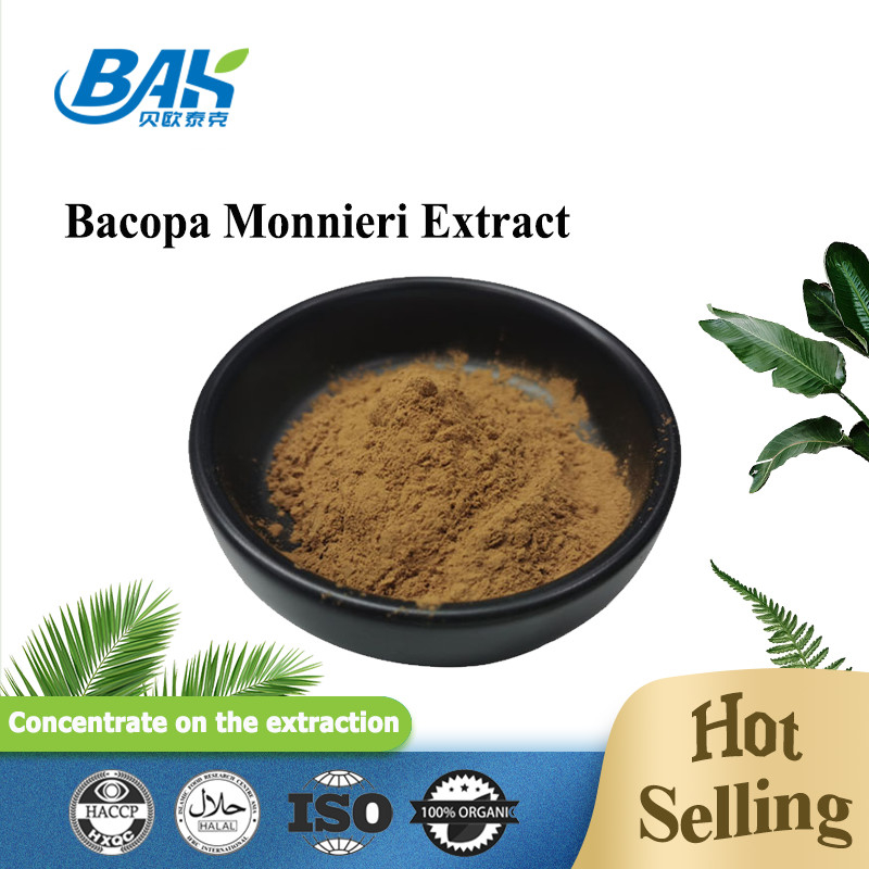 Venda Quente HPLC UV Bacopa Monnieri Extract Pó Amarelo Marrom 100% Pass 80 Mesh